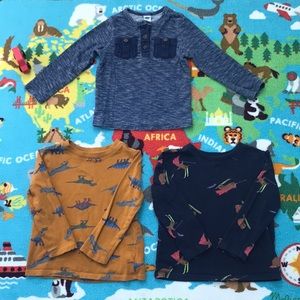 Bundle of 3 Boys Long Sleeve Shirts Size 3T